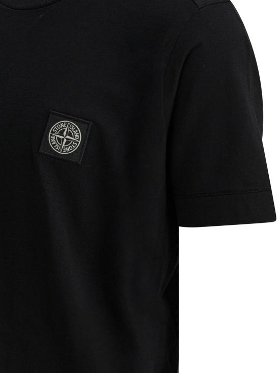 26SS [키즈] 스톤 아일랜드 티셔츠 2100002KS0047V0029 Black - STONE ISLAND