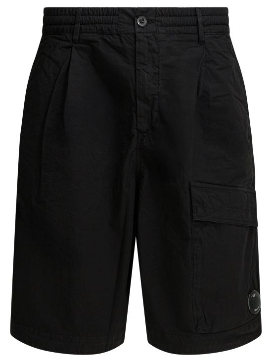 26SS 씨피 컴퍼니 스트레치 사틴 카고 렌즈 쇼츠 20CMBE127A110325G999 Black