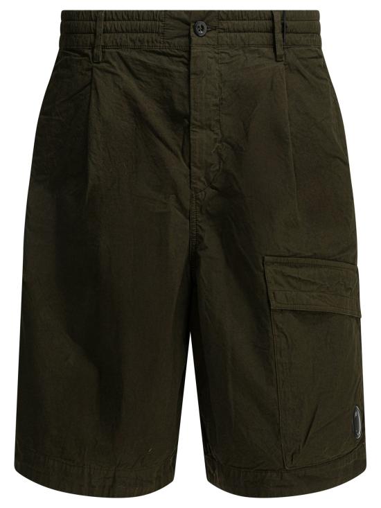 26SS 씨피 컴퍼니 스트레치 사틴 카고 렌즈 쇼츠 20CMBE127A110325G683 Green