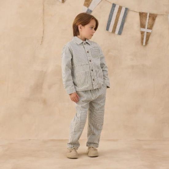  [키즈] Rylee + Cru 자켓 키즈 레일로드 스트라이프 데님 재킷 (내추럴) - OTHER BRANDS