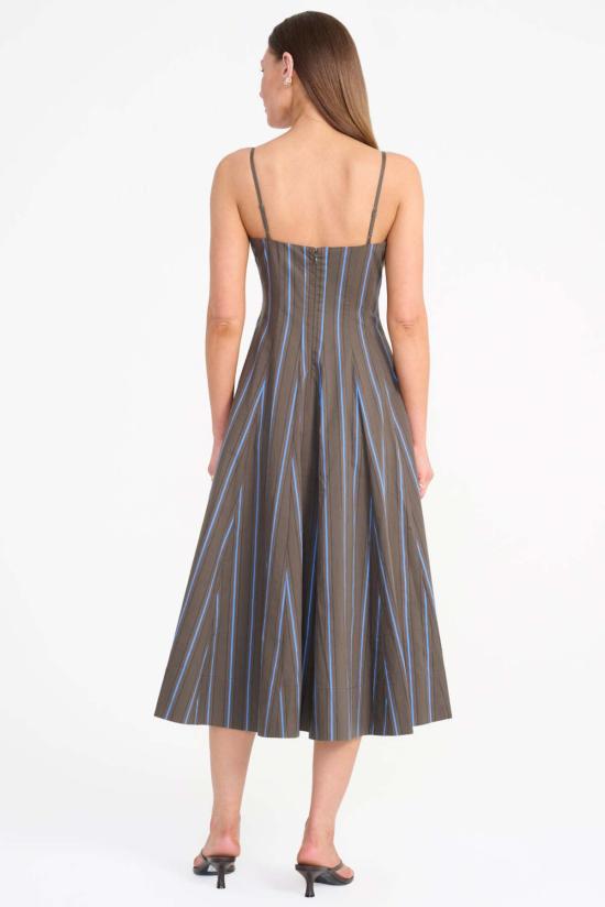  스타우드 롱 원피스 와일리 드레스 헌팅턴 스트라이프 - STAUD