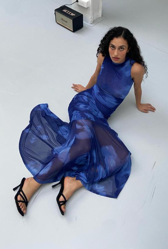  샘디 롱 원피스 사엠디 마라 메쉬 드레스 - SAEMDI