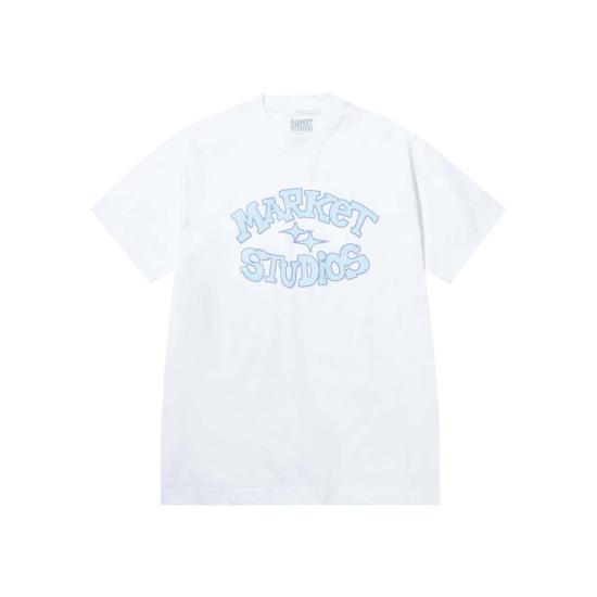  마켓 반팔 티셔츠 스마일리 올드 스쿨 티셔츠 - MARKET