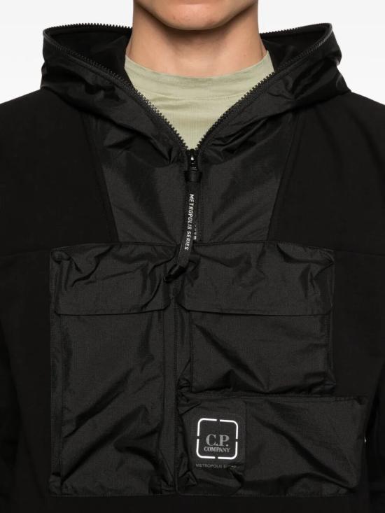 26SS 씨피 컴퍼니 후드 티셔츠 20CLSS015A006452M 999 BLACK - C.P. COMPANY