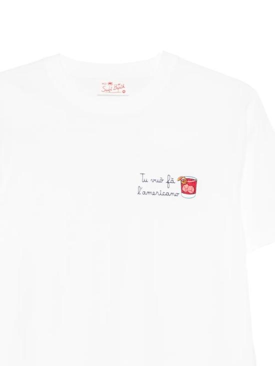 26SS 세인트바쓰 반팔 티셔츠 POT0001 04410L AMERICANO 01N EMB - MC2 SAINT BARTH