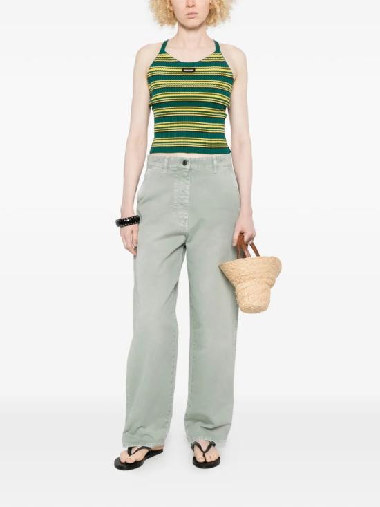 26SS 미우미우 스트레이트 팬츠 MP1723 1350F0089 Green - MIU MIU