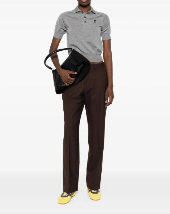 26SS 아미 반팔 티셔츠 FPL439KN0039 0504 Gris chine noir - AMI