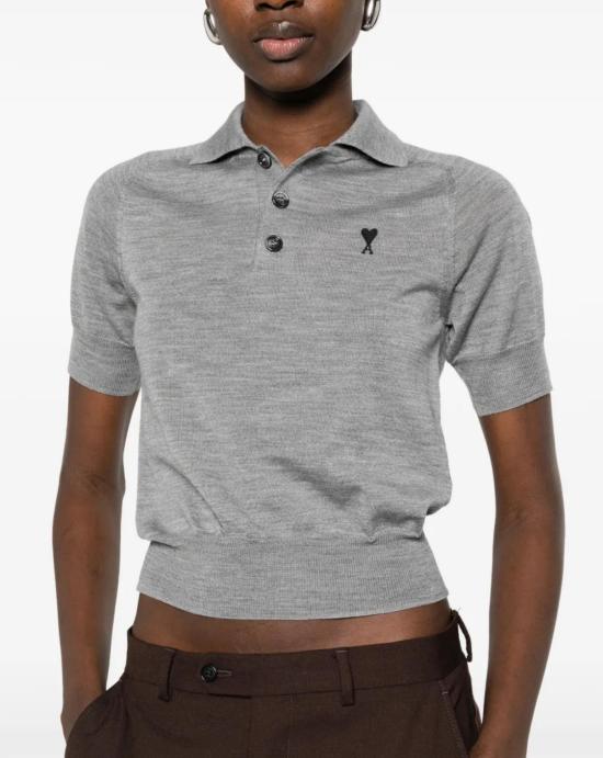 26SS 아미 반팔 티셔츠 FPL439KN0039 0504 Gris chine noir - AMI