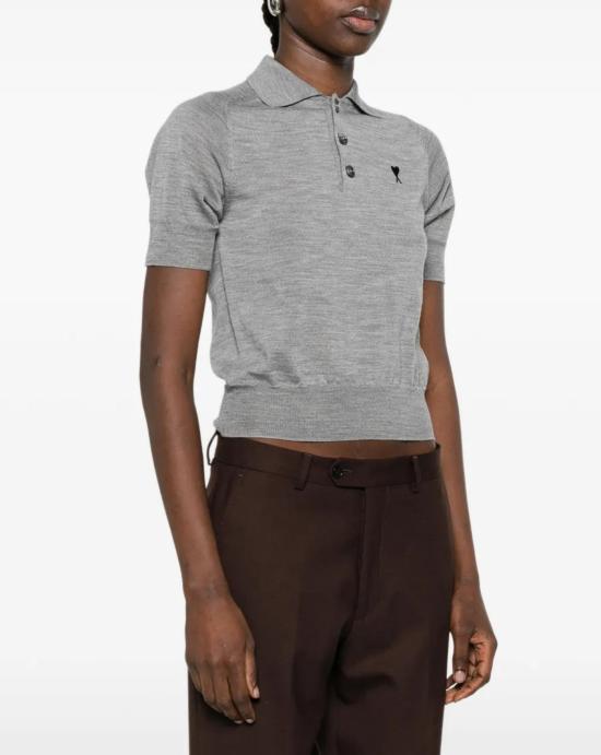 26SS 아미 반팔 티셔츠 FPL439KN0039 0504 Gris chine noir - AMI