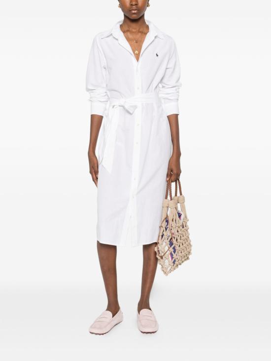 26SS 폴로 랄프로렌 미디 원피스 211B18781 001 White - POLO RALPH LAUREN