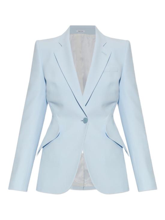 26SS 알렉산더 맥퀸 미디 원피스 857750QEAAA 4602 Clear Blue - ALEXANDER MCQUEEN