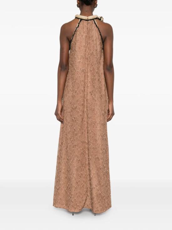 26SS ROSANNA OCAMPO 롱 원피스 RO055NTRA Beige - ROSANNA OCAMPO