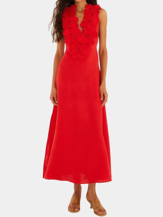 26SS 팜 리오 미디 원피스 347760 REDL0028 Red - FARM RIO