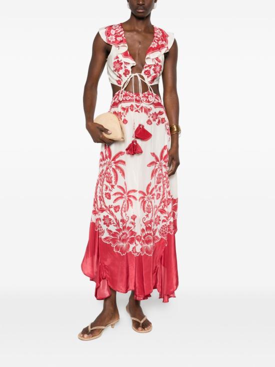 26SS 팜 리오 미디 원피스 344105 GUANACASTESAND26057 Red - FARM RIO