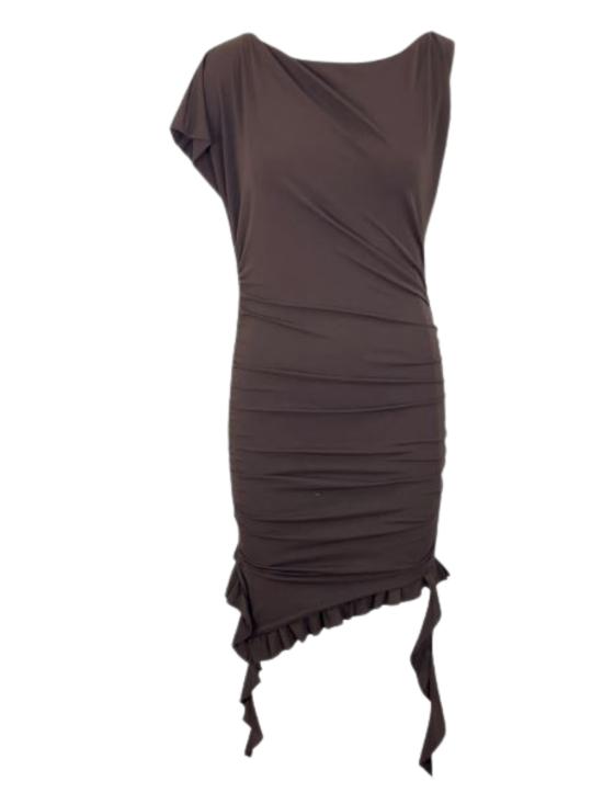 26SS 핑코 미디 원피스 106605 A35EM28 Brown