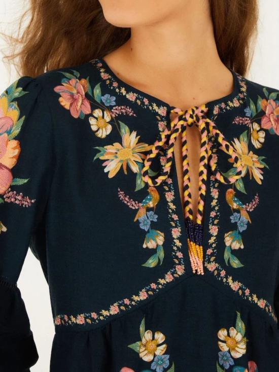 26SS 팜 리오 미디 원피스 349060 MAIRAFLORALDARKBLUE26059 Blue - FARM RIO