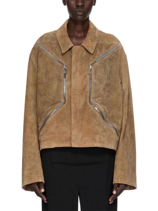 26SS 릭 오웬스 가죽 자켓 RP01F6705 LCSU104 Brown - RICK OWENS