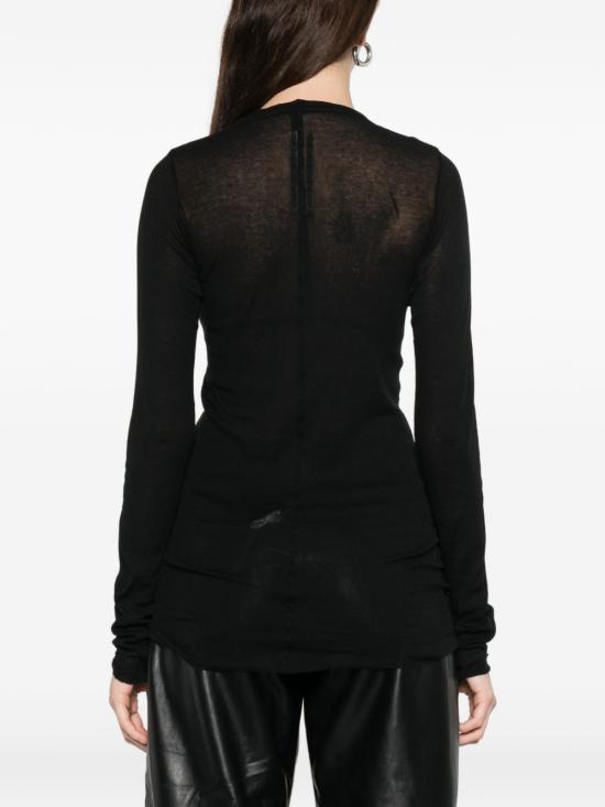 26SS 릭 오웬스 긴팔 티셔츠 RP01F6202 MR09 Black - RICK OWENS