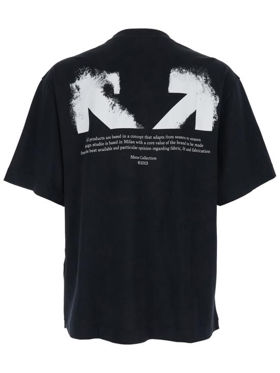 26SS 오프화이트 반팔 티셔츠 44MAA120S26J008 001 Black - OFF WHITE