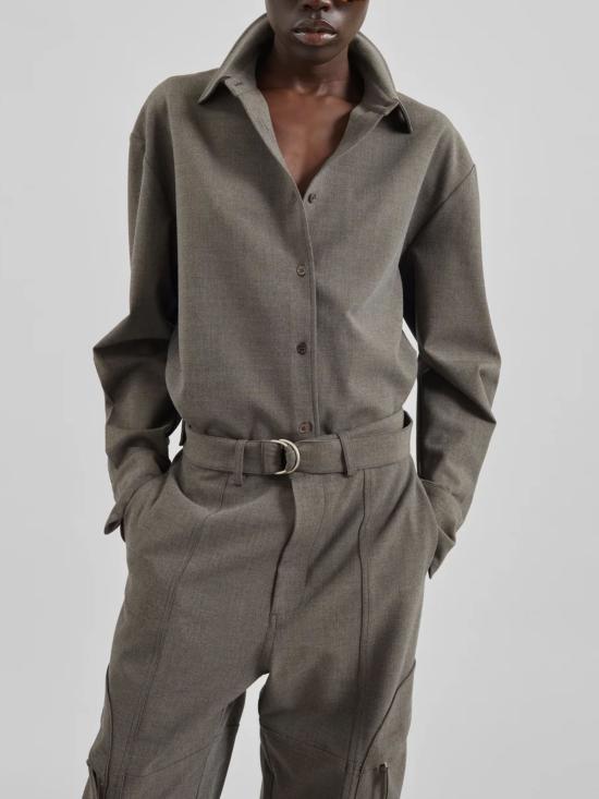 26SS 더프랭키샵 셔츠 PERI CHFS21526239 Grigio - THE FRANKIE SHOP