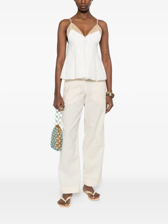 26SS ROSANNA OCAMPO 민소매 티셔츠 RO124BNE White - ROSANNA OCAMPO