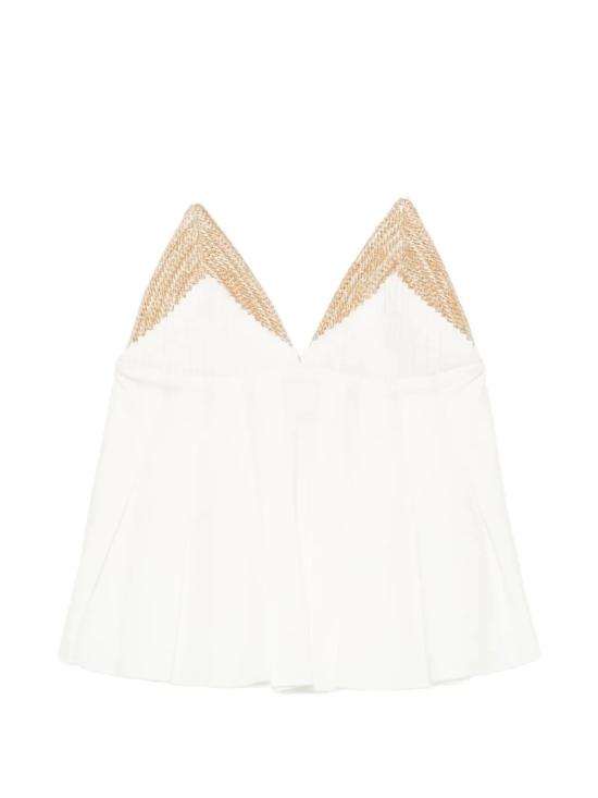 26SS ROSANNA OCAMPO 민소매 티셔츠 RO124BNE White