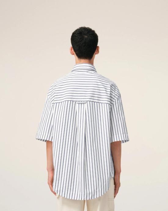 26SS 아미 반팔 셔츠 USH809CO0220 A074 Blanc encre - AMI