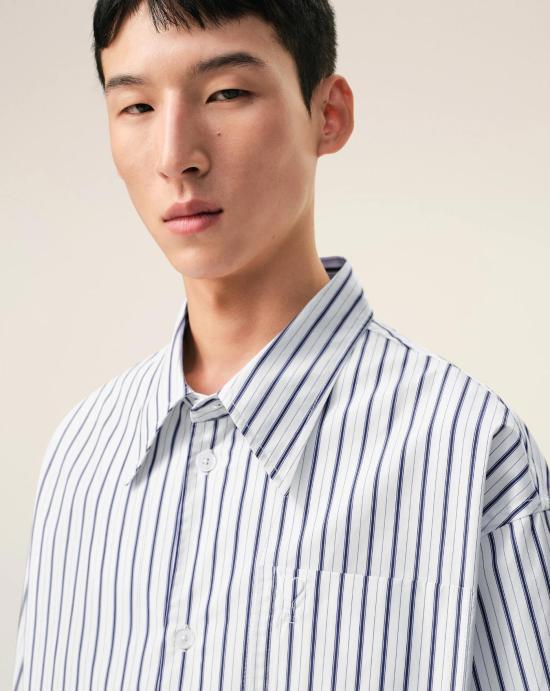 26SS 아미 반팔 셔츠 USH809CO0220 A074 Blanc encre - AMI