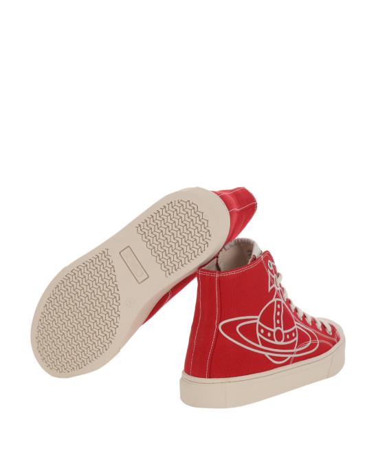 26SS 비비안웨스트우드 플림솔 하이탑 에코 스니커즈 75010001W W0004 h406 red ROSSO - VIVIENNE WESTWOOD
