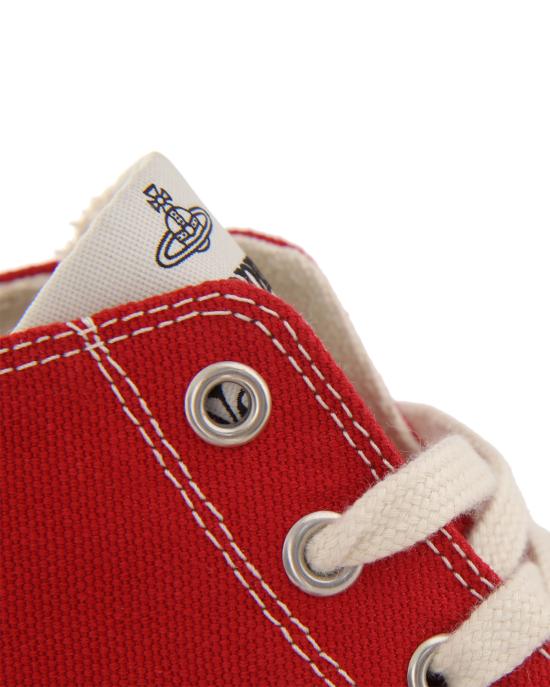 26SS 비비안웨스트우드 플림솔 하이탑 에코 스니커즈 75010001W W0004 h406 red ROSSO - VIVIENNE WESTWOOD