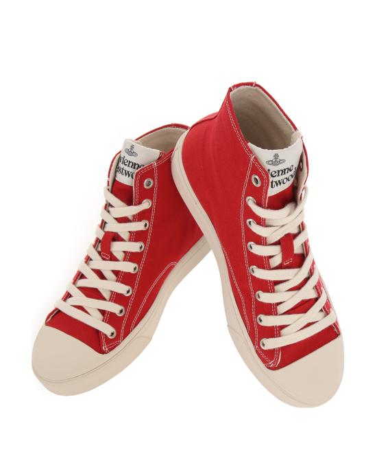 26SS 비비안웨스트우드 플림솔 하이탑 에코 스니커즈 75010001W W0004 h406 red ROSSO - VIVIENNE WESTWOOD