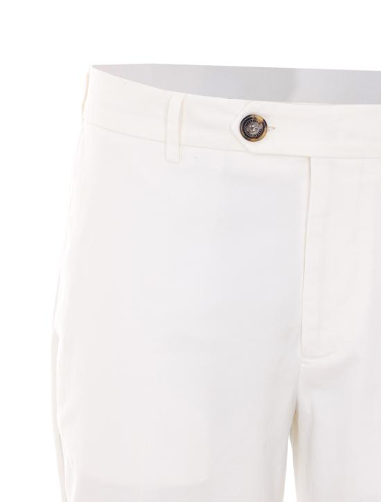 26SS 브루넬로 쿠치넬리 스트레이트 팬츠 M252DI1770 C2200 White - BRUNELLO CUCINELLI