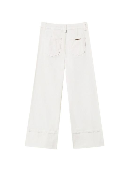 26SS [키즈] 트윈셋 스트레이트 팬츠 261GJ2101 00526 White - TWINSET