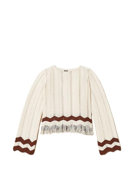 26SS [키즈] 트윈셋 캐시미어 니트 261GJ3024 13198 White - TWINSET