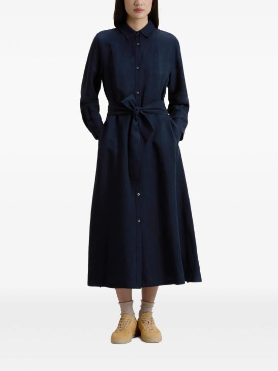 26SS 울리치 미디 원피스 CFWWDR2019FRUT3043 3989 Blue - WOOLRICH