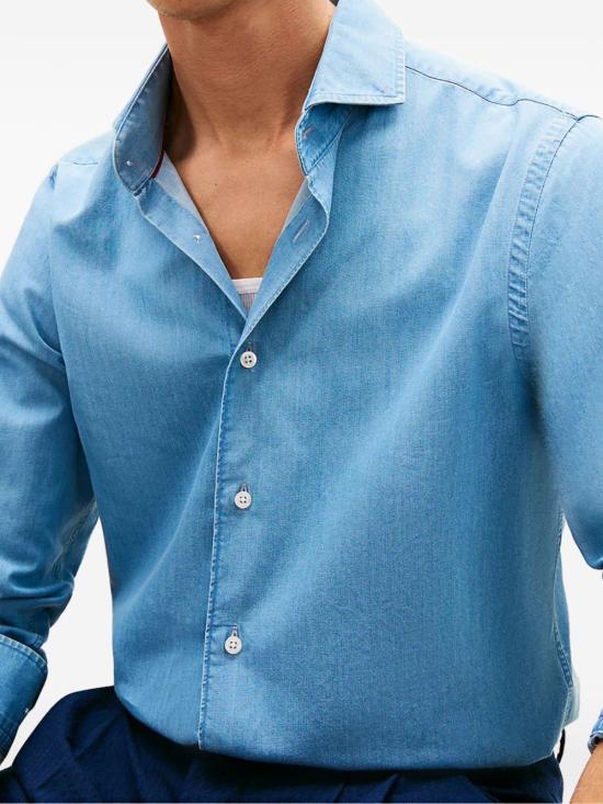 26SS 타미힐피거 긴팔 셔츠 MW0MW42698 DCU Clear Blue - TOMMY HILFIGER