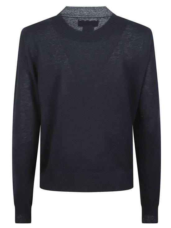 26SS Wlns Cashmere 스웨터 U2623WD Black - WELLNESS CASHMERE