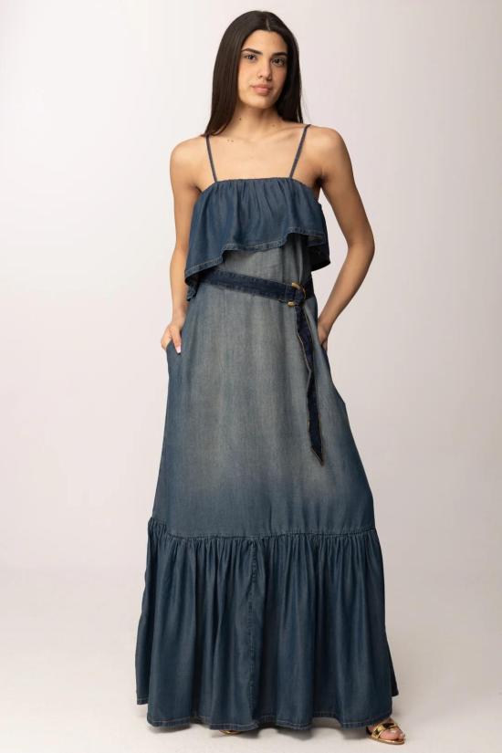 26SS 핑코 미디 원피스 106626A388 PJC Lavaggio medio scuro