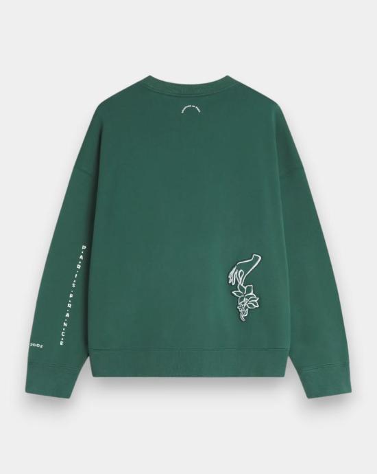 26SS 메종키츠네 긴팔 티셔츠 QM00303KM0340 P399 Bottle green - MAISON KITSUNE