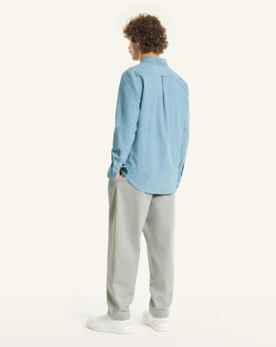 26SS 메종키츠네 긴팔 셔츠 QM00412WC5006 0434 Pure blue - MAISON KITSUNE