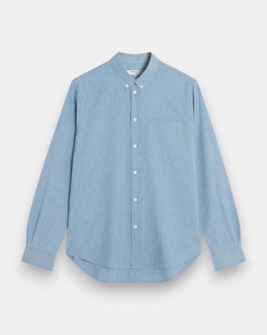 26SS 메종키츠네 긴팔 셔츠 QM00412WC5006 0434 Pure blue