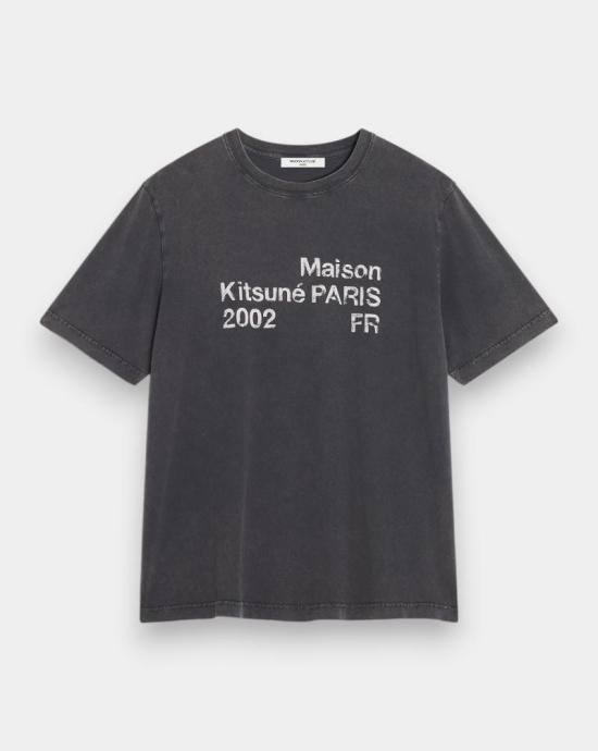 26SS 메종키츠네 반팔 티셔츠 PM00124KJ7036 0519 Black faded