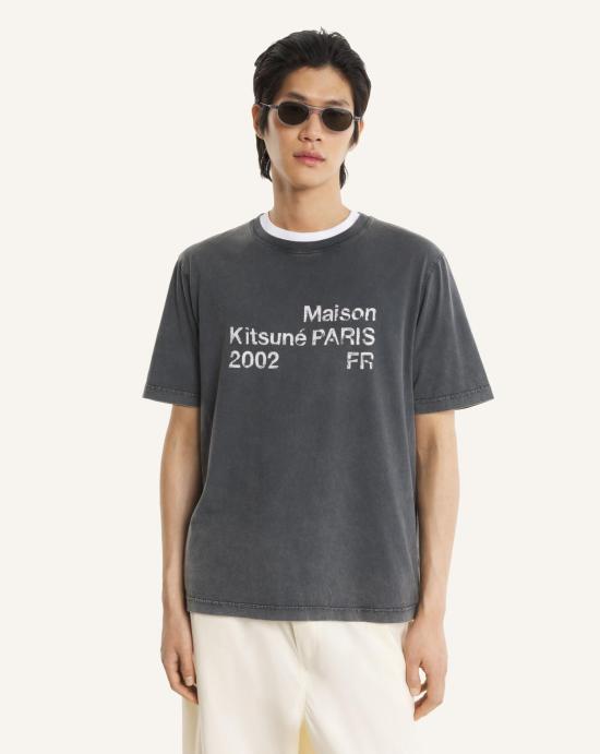 26SS 메종키츠네 반팔 티셔츠 PM00124KJ7036 0519 Black faded - MAISON KITSUNE