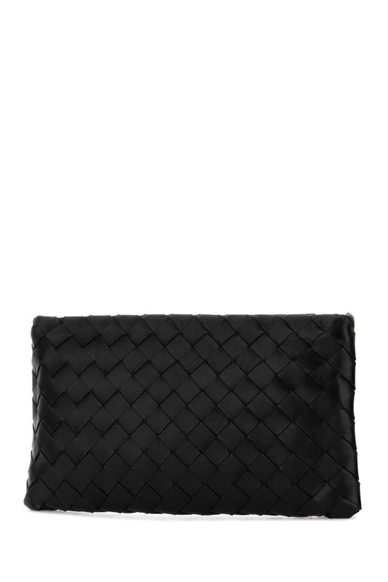 26SS 보테가베네타 인트레치아토 스몰 플랫 파우치 749919VCPP9 8425 Black - BOTTEGA VENETA