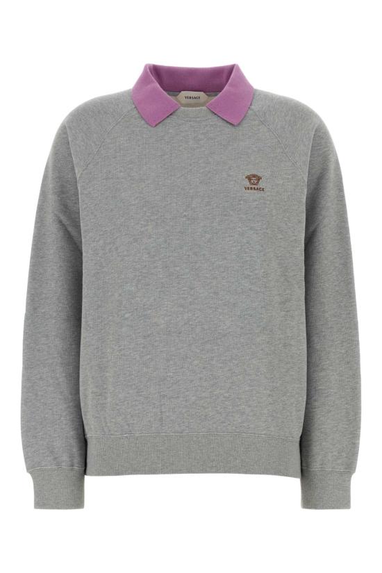 26SS 베르사체 후드 티셔츠 10245721A17914 2EW40 Grey