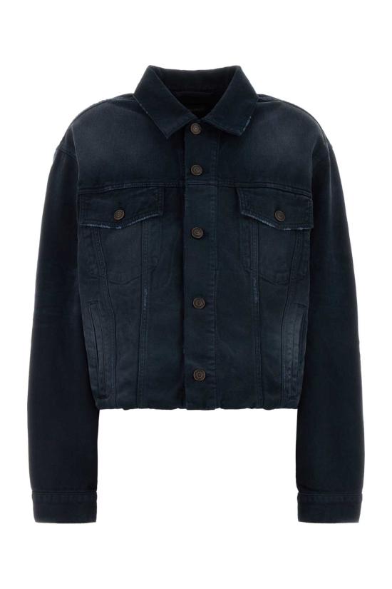 26SS 발렌시아가 커브드 웨이스트밴드 재킷 856422TTW64 8074 Blue