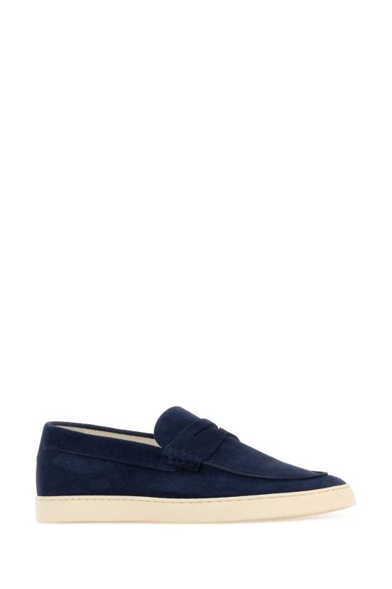 26SS 브루넬로 쿠치넬리 스웨이드 로퍼 스니커즈 MZUSOLP312 C8862 Blue - BRUNELLO CUCINELLI