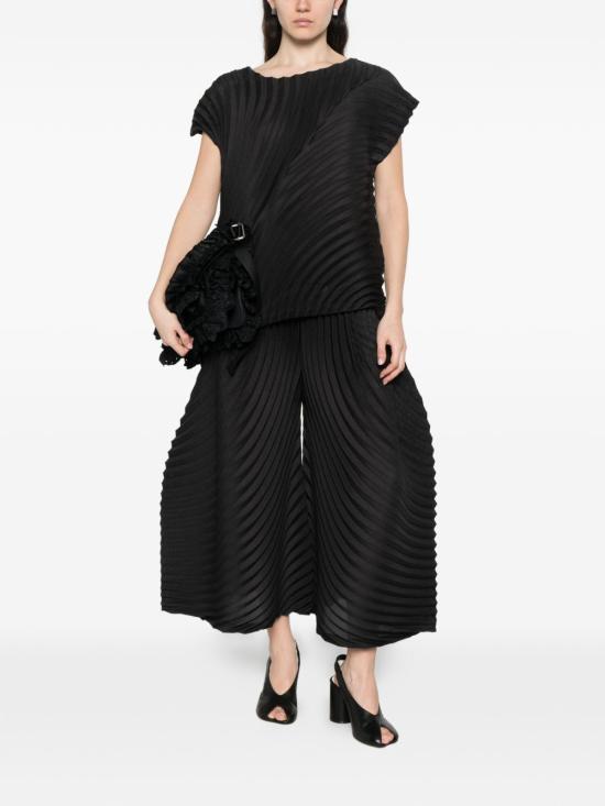 26SS 이세이 미야케 민소매 티셔츠 IM66FJ666 15 Black - ISSEY MIYAKE