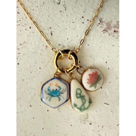  Shá Parlé 목걸이/팬던트 Sha Parlé 참 홀더 체인 목걸이 골드 - OTHER BRANDS