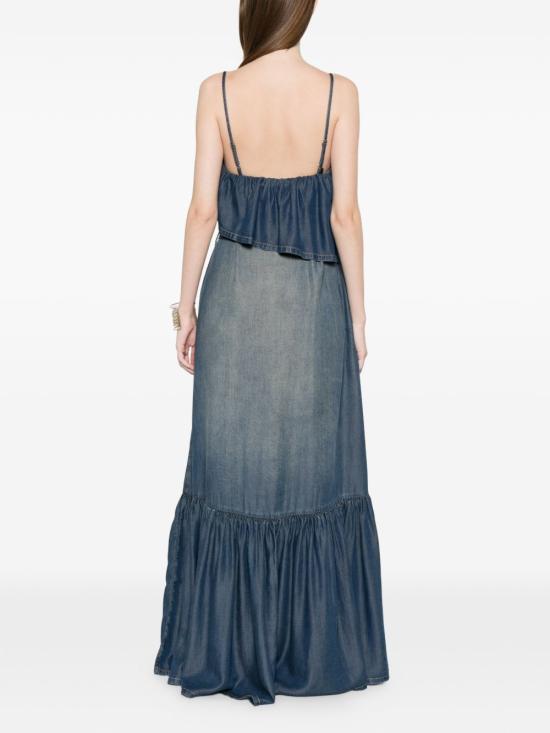 26SS 핑코 미디 원피스 106626 A388PJC Denim medio scuro - PINKO